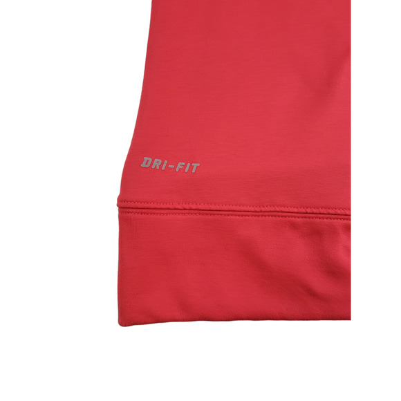 Nike Pro‎ Womens Size Large Pullover Pink Activewear Dri-Fit Hoodie Thumb Holes - Picture 8 of 9